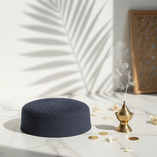 Rasha Blue Koofi - small border