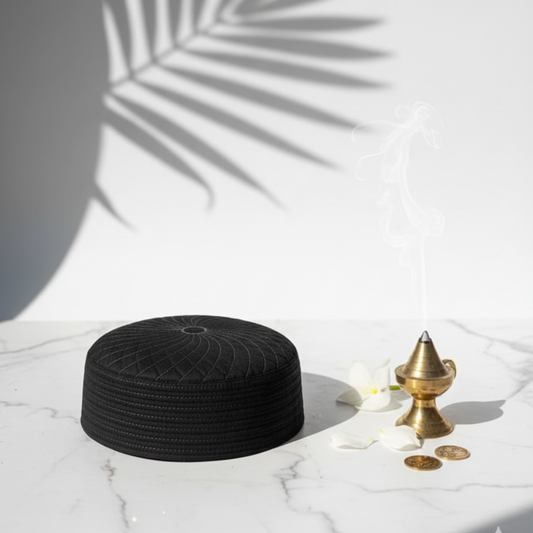 Rasha Black Koofi - small border